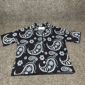 Zara Blue Floral Paisley Top Girl Kid‎ 8 9
